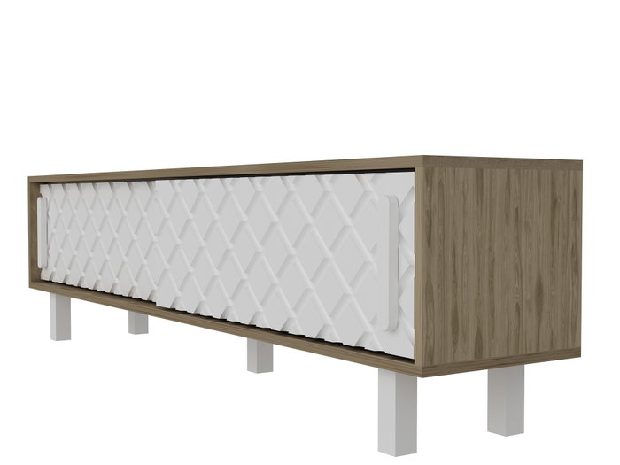 Hanah Home Soporte de TV Roble y Blanco